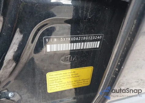 2011 Kia Sorento Ex V6 from USA, damaged, VIN 5XYKUDA21BG133240